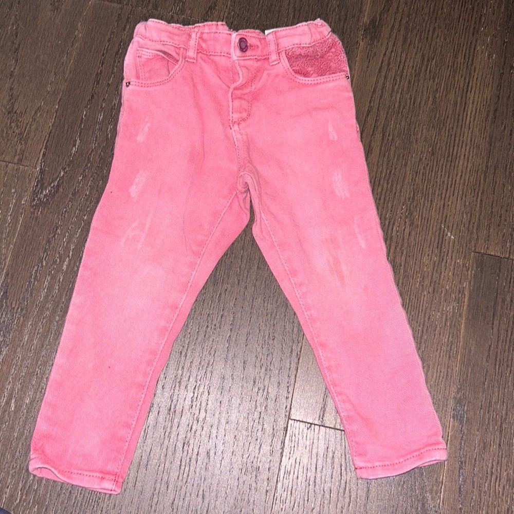 Zara girls 18/24 months pink jeans